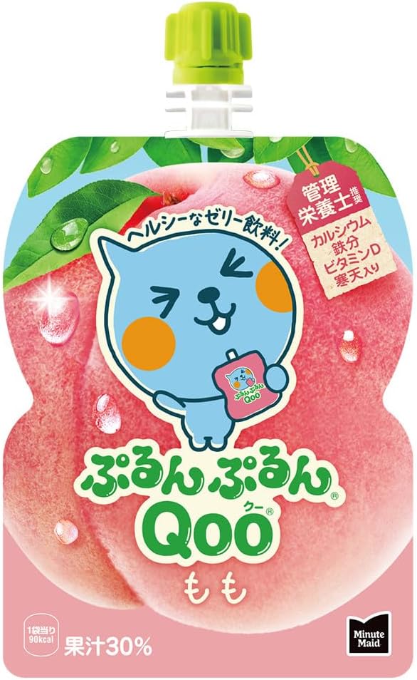 コカ・コーラ ミニッツ メイド ぷるんぷるんQoo もも 125gパウチ×30袋