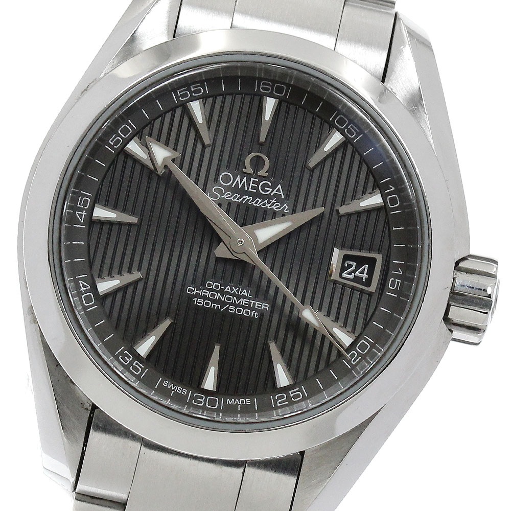 オメガ OMEGA 231.10.30.20.06.001 シーマスター アクアテラ デイト 自動巻き レディース 保証書付き_916381【中古】
