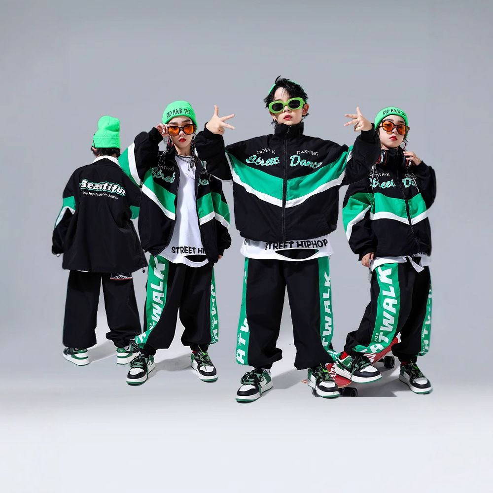 子供の街のダンスの公演服の男の子のヒップホップの機関車の服装の子供のhiphopの子供服のジャズのダンスのショーのスーツの潮