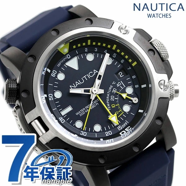 NAUTICA ノーティカ メンズ 腕時計 NAPPRH014 ポートホール 48mm ネイビー
