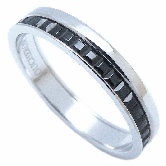 キャトル ブラック リング 指輪 ハーフ #58 17.5号 JAL00206 K18WG ホワイトゴールド ブラックPVD /294140【中古】