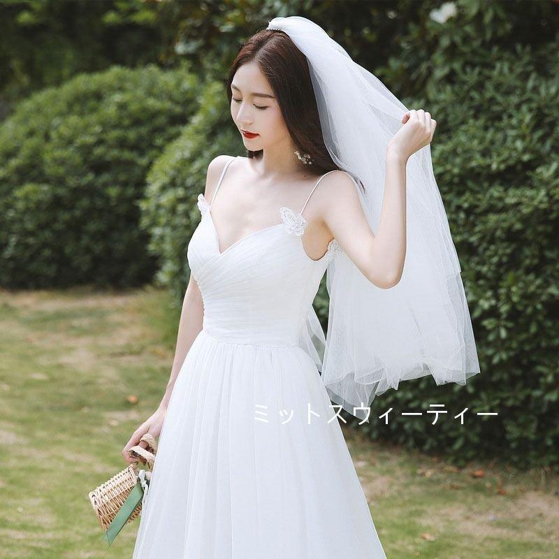 韓国ファッションドレス ウェディングドレス 花嫁 ビーチフォト ウエディングドレス ブライダル 海外挙式 キャミソール 結婚式 二次会 チュールスカート リゾートウェディング