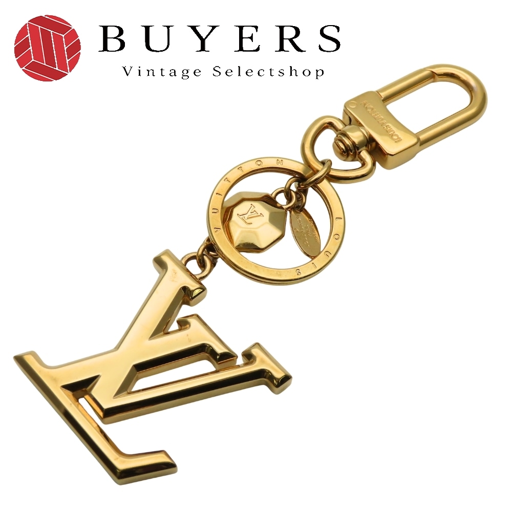 中古 キーホルダー ポルトクレ LV ファセット M65216 メタル ゴールド メッキ アクセサリー 小物 レディース メンズ