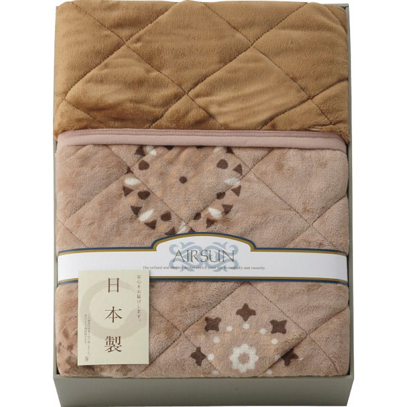 吸湿発熱わた入り 国産やわらかタッチ毛布ふとん L-A