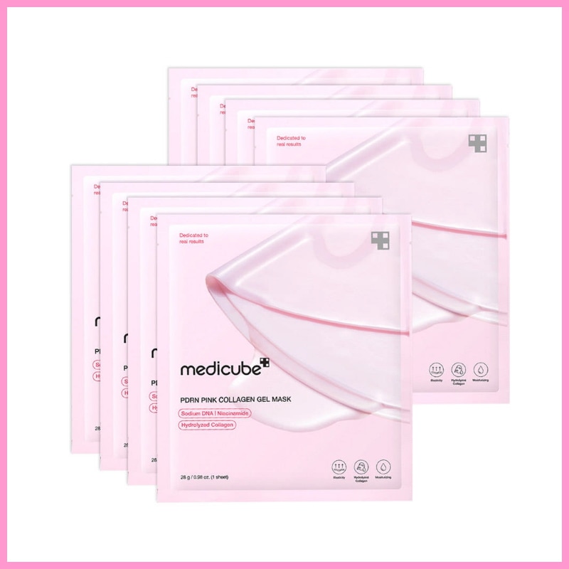 PDRN ピンクコラーゲン ジェルマスク 8枚 弾力ケア うるおいツヤ 韓国人気