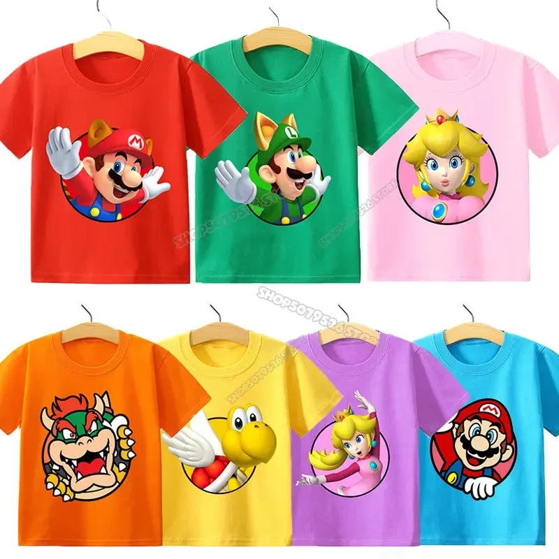 Qoo10] スーパーマリオ Tシャツ ティーシャツ : キッズ