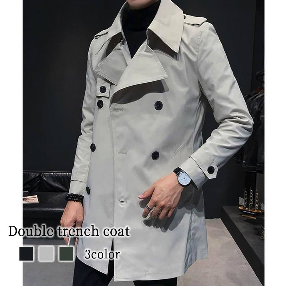 トレンチコート メンズ ダブルトレンチコート ピーコート ブランド 春 冬 40代 ステンカラーコート ビジネス 英国 ショート コットン ウール 20代 50代 ロング ロングコート チェスターコー