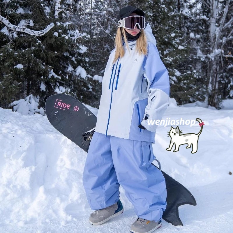 スノーボードウェア 2025 上下セット メンズ レディース アウター ジャケット ズボン パンツ ゆったり ウィンタースポーツ 韓国風 防水防寒 スノーウェア スキーウェア スノボウェア