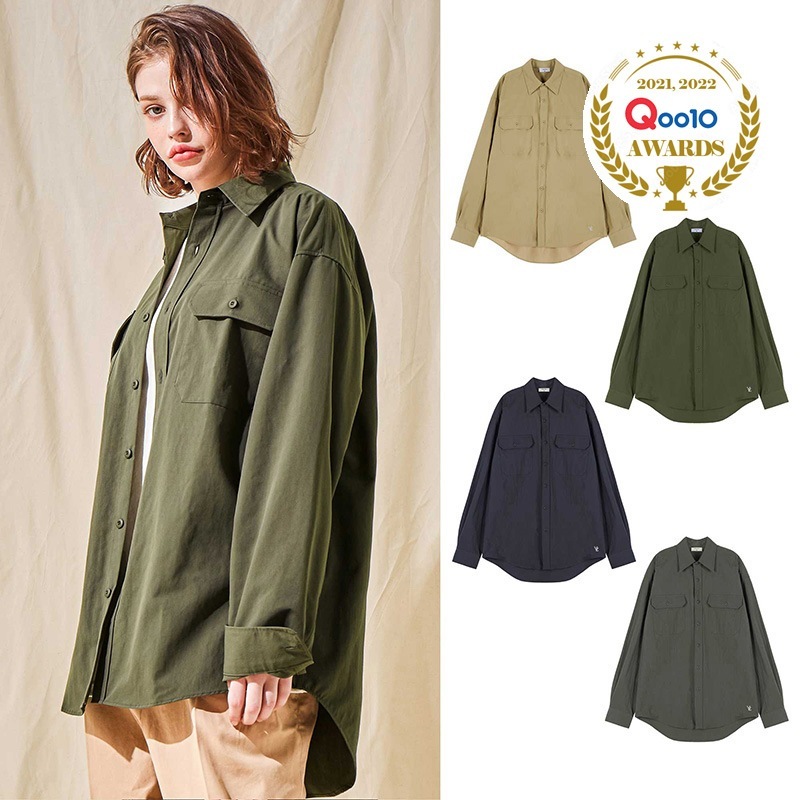 スキズ/NCT着用ブランドVZ Logo Big Over Fit Nylon Work Shirt