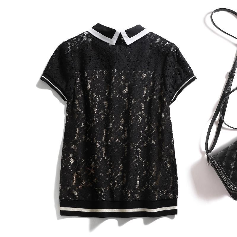 トップス Tシャツ 袖あり 半袖 襟付き 刺繍 透け感 かわいい 大人可愛い きれいめ シンプル カジュアル 大人 おしゃれ 大人可愛い 大人女子 こなれ感 ラフ キュート 個性的 クール