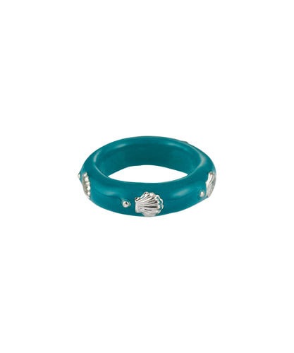 NFF murex ring teal blue ミュレックスリング ティールブルー 韓国アクセサリー 指輪