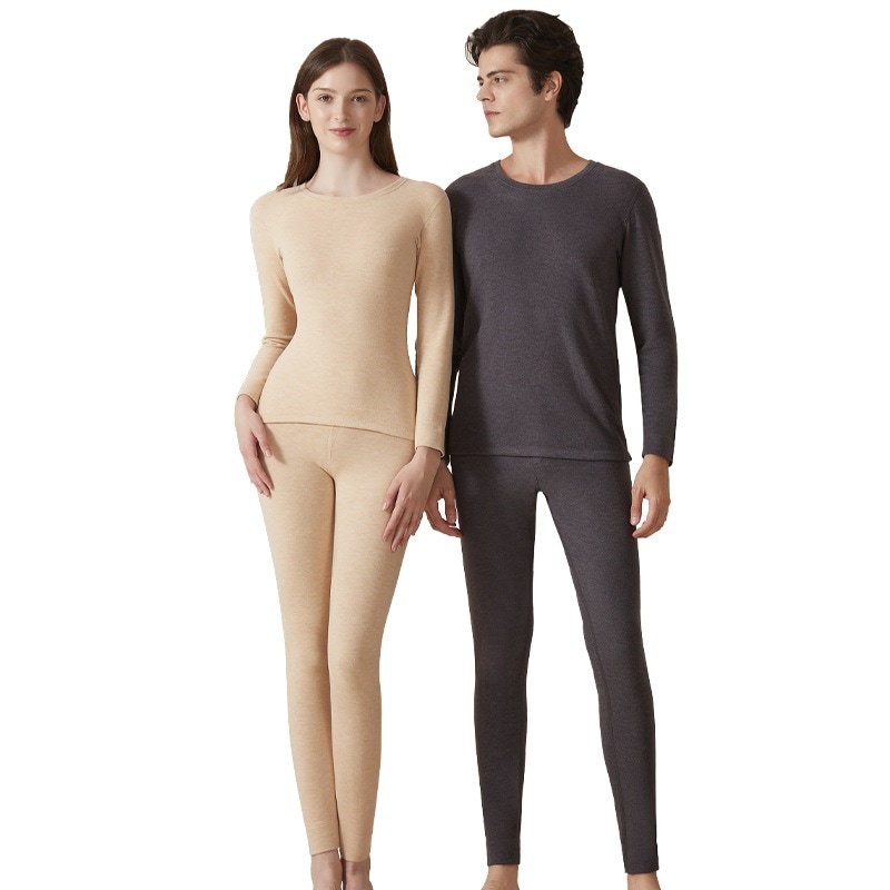 カシミアシルク防寒肌着セット厚手ウール発熱秋服・ズボン
