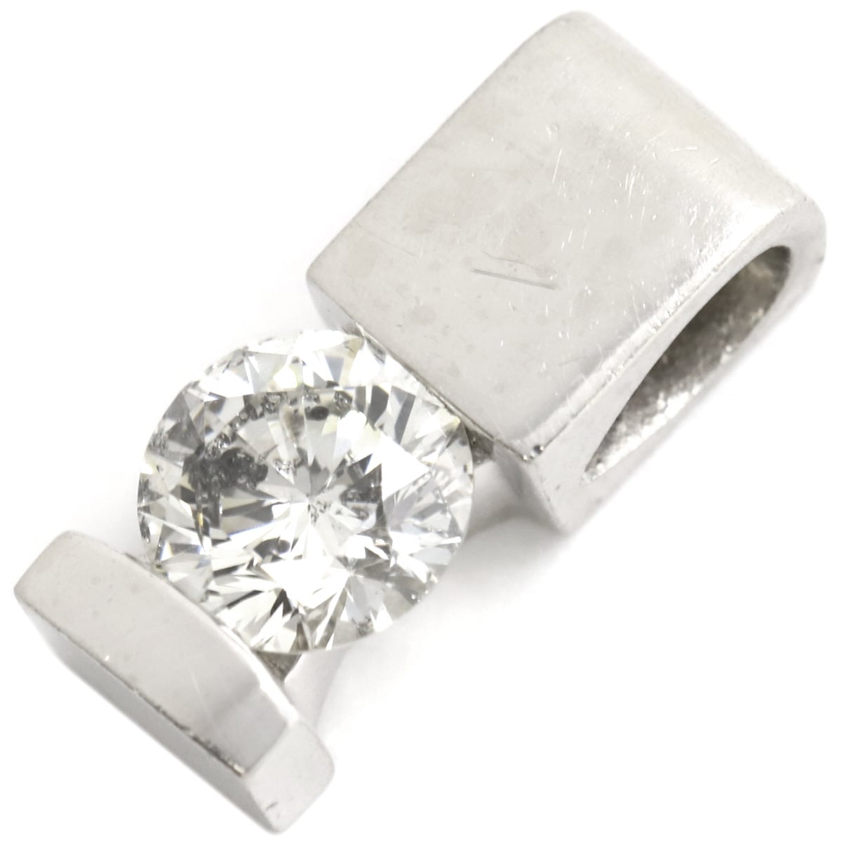 ペンダントトップ ダイヤモンド Pt900 ダイヤモンド プラチナシルバー 1p ダイヤ 【中古】