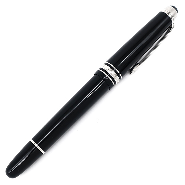 モンブラン 万年筆 ユニセフエディション2017 マイスターシュテュック #145 レジン クラシック M メタル プレシャスレジン K14(ペン先) サファイア ブラック×シルバー 筆記確認済み カ