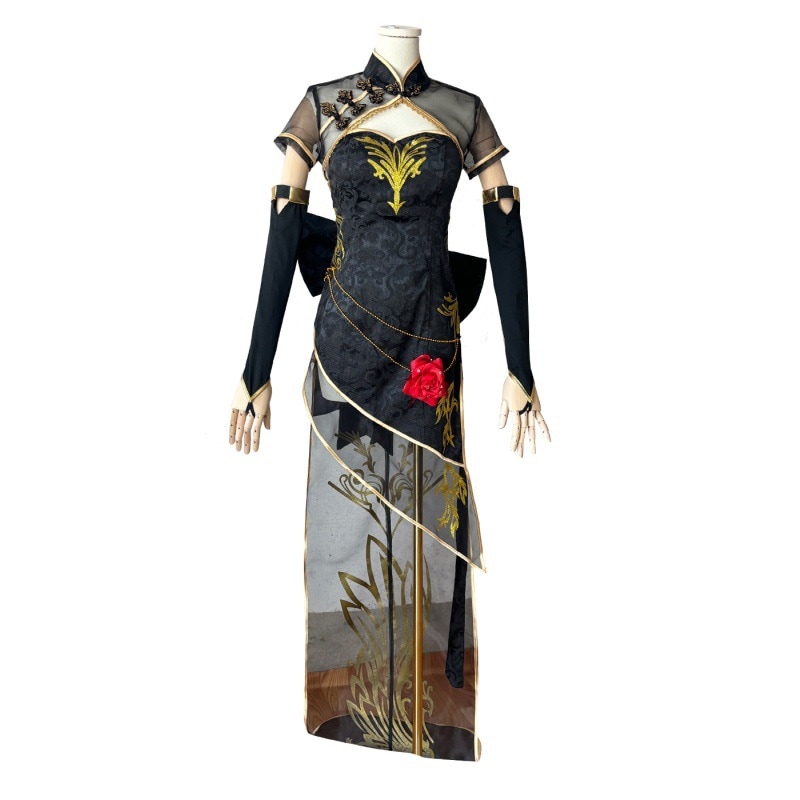 羅天一コス チャイナドレス カナリア コス 衣装 民族風 コスプレ 女性用 チャイナドレス 中国のセクシーなスカート