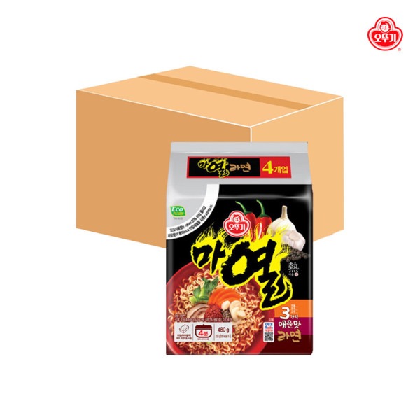 オットゥギ 魔熱ラーメン 120g x 32個 ニンニク熱ラーメン 辛いラーメン 一箱