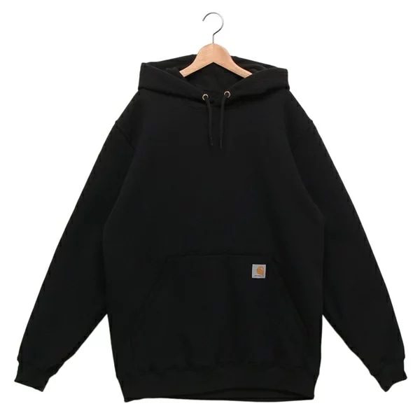 パーカー フーディー ミッドウェイトフードスウェット ワンポイント ブラック メンズ レディース ユニセックス K121