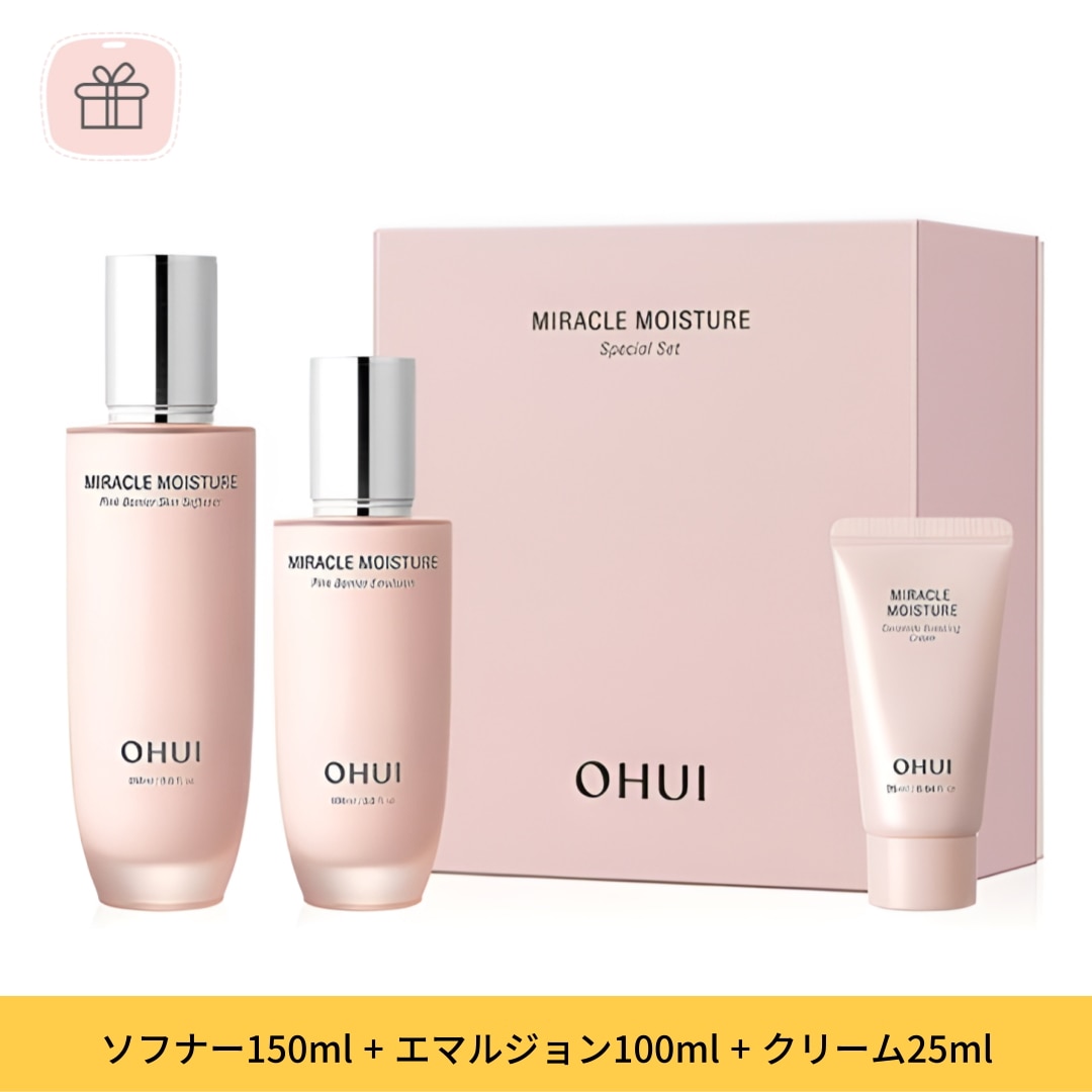 ミラクル モイスチャー ピンク バリア スキン 150ml + エマルジョン 100ml + クリーム 25ml