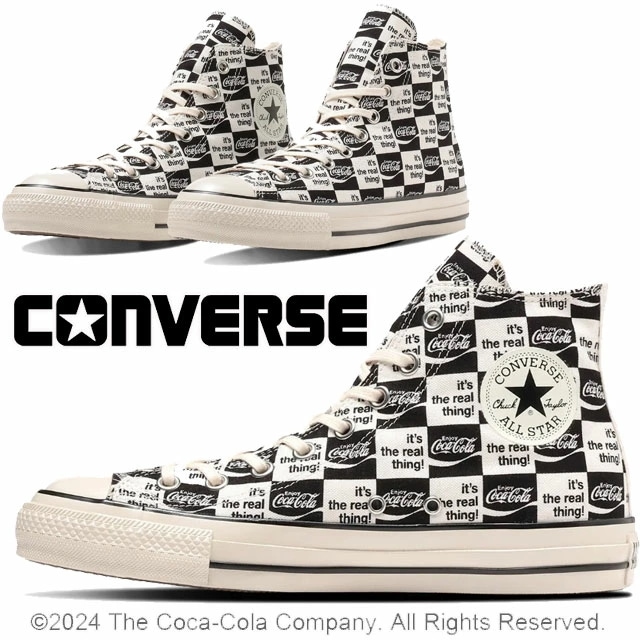 コンバース スニーカー オールスター US コカコーラ CK HI ハイカット メンズ 靴 黒 レディース コラボモデル ブラック/ホワイト カジュアルシューズ converse1312061