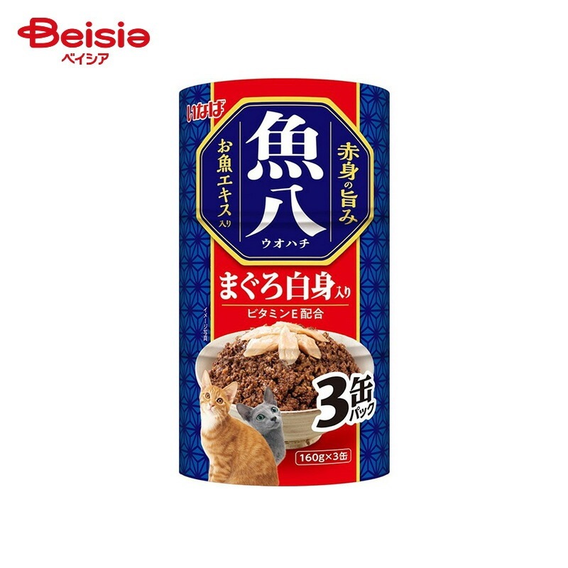 いなばペットフード 魚八 まぐろ白身入り （160g×3缶）×18個 ペット