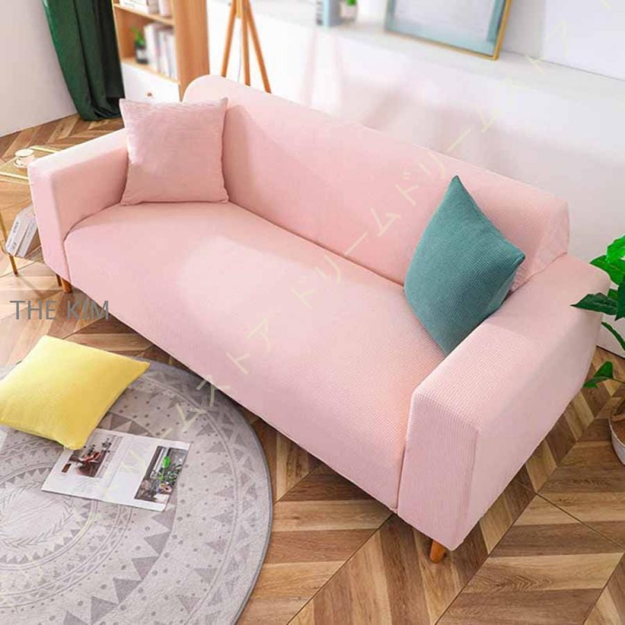 ソファーカバー ペット対策 防水 無地 フィットタイプ 伸びる 北欧 お洒落 犬 猫 爪とぎ防止 ズレない 水洗い 一体型 3人掛け かけるだけ ご自宅で