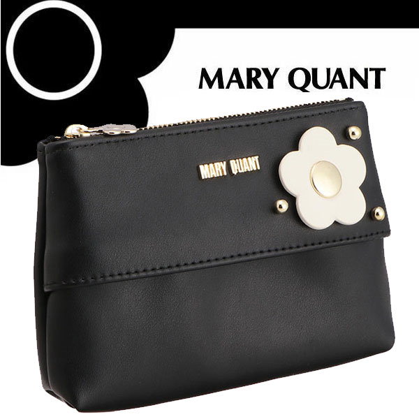 マリークワント MARY QUANT マリクワ デイジー スムースカシメデイジー舟型ティッシュケース（ブラック） 化粧 メイク コスメ プレゼント  ギフト かわいい おしゃれ お返し クリスマス 誕生