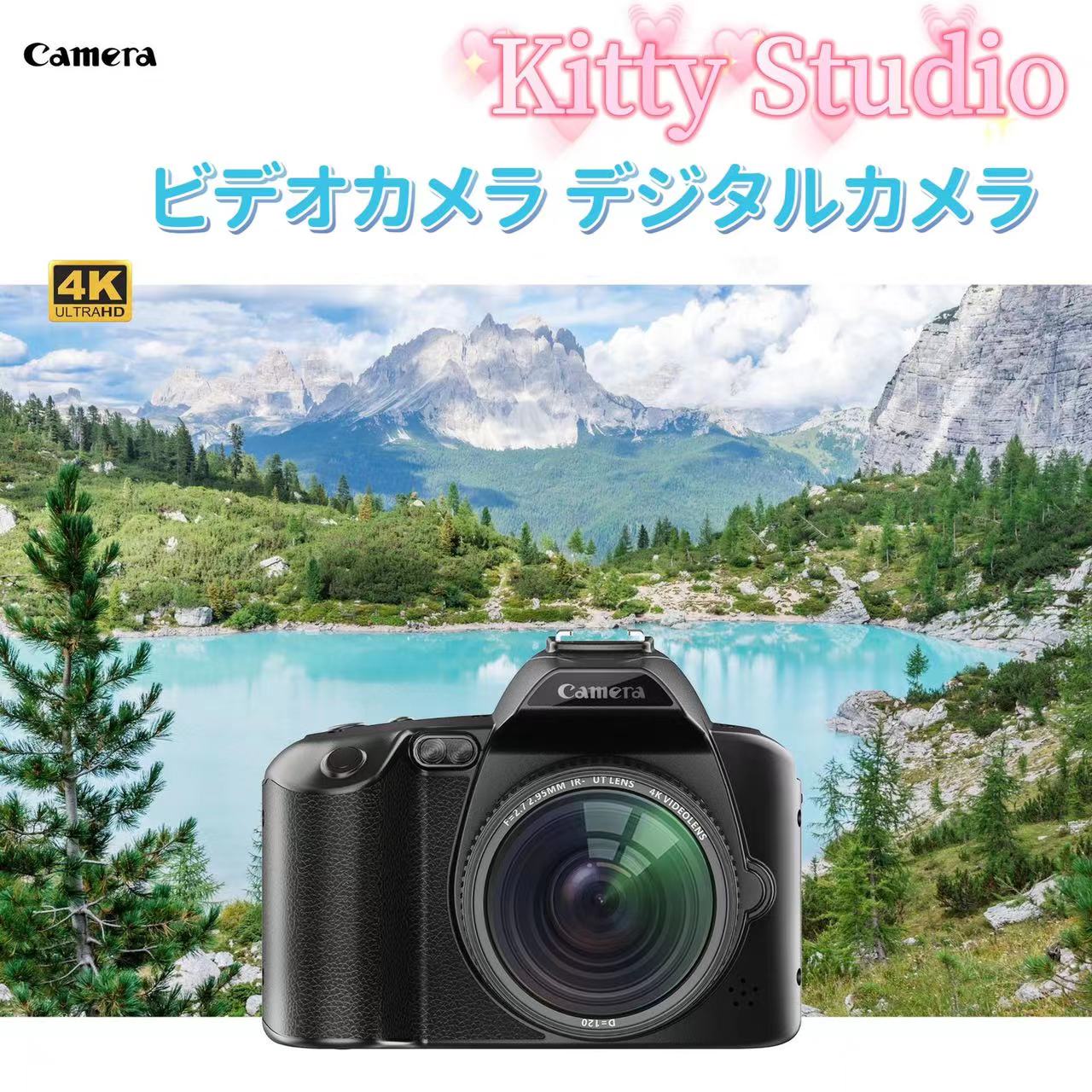 新品 ビデオカメラ デジタルカメラ 安い 新品 一眼レフ 4K 6400万画素 IRナイトビジョン 16倍ズーム 電子手ブレ補正 F=2.7大絞り 3インチ画面 WIFI対応