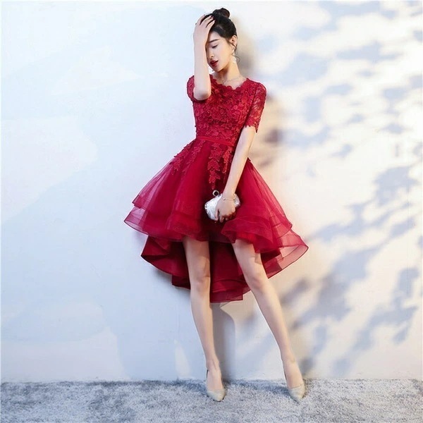 【激安開催】パーティードレス 演奏会 フィッシュテール ドレス 大人 ピアノ 発表会 ファスナー 大きいサイズ 赤 レッド 披露宴 カクテルドレス イブニングドレス ステージドレス Aライン ワインレ 7,080円