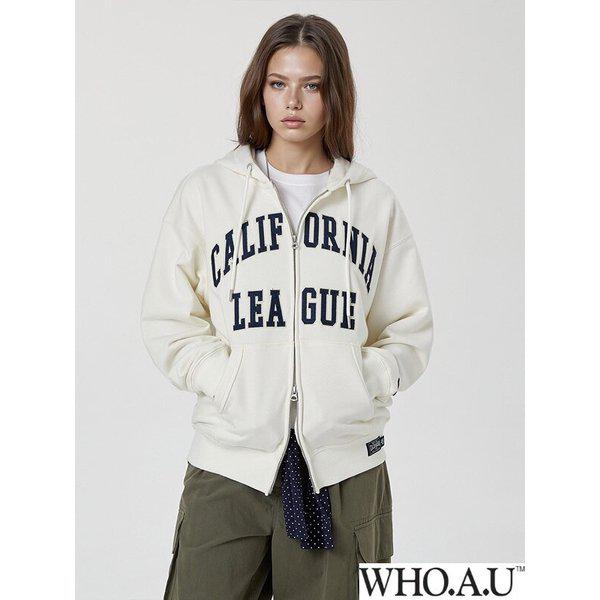 W.A.U シグネチャーパッチフードジップアップ(IVORY)-WHMZG1111U