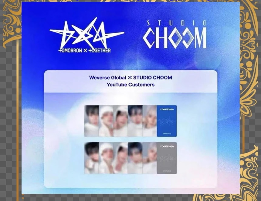 （予約発売9月6日-9月16日発送）公式 TOMORROW X TOGETHER TXT wvs studio choom youtube customers 　全員５枚セット 5,018円