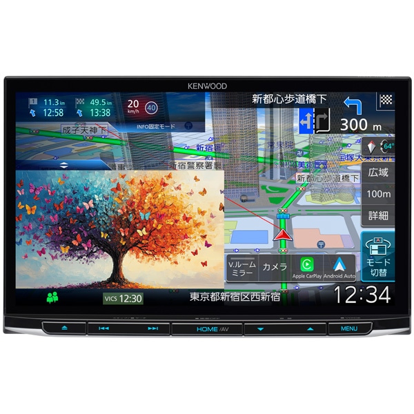 ケンウッド 地上デジタルTVチューナー/Bluetooth内蔵 DVD/USB/SD AVナビゲーション 大画面8V型インダッシュモデル MDVM812L