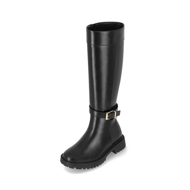 マッツ 女性 バックル型 ロングブーツ 3.5cm LCWL99M54V