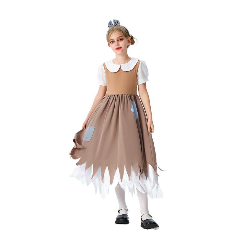 ハロウィンの子供用コスチューム白雪姫のコスプレ田園風の邸宅農場メイド服民間服