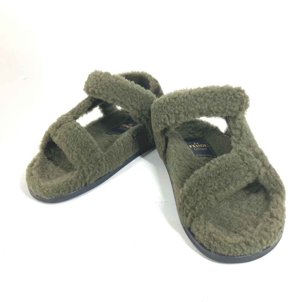 サンダル 8X8229 ファー 靴 シューズ ファー カーキ