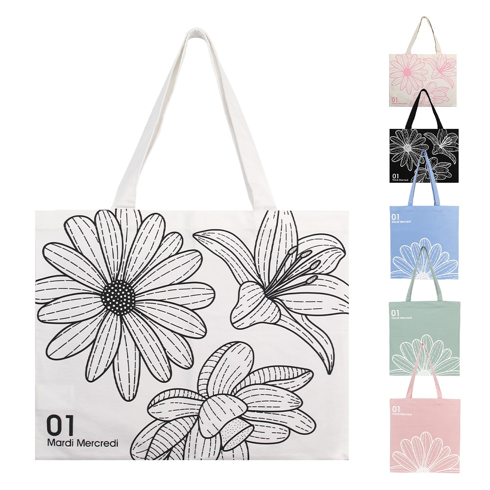 CANVAS BAG TRIPLE FLOWER トート レディース 韓国 花柄