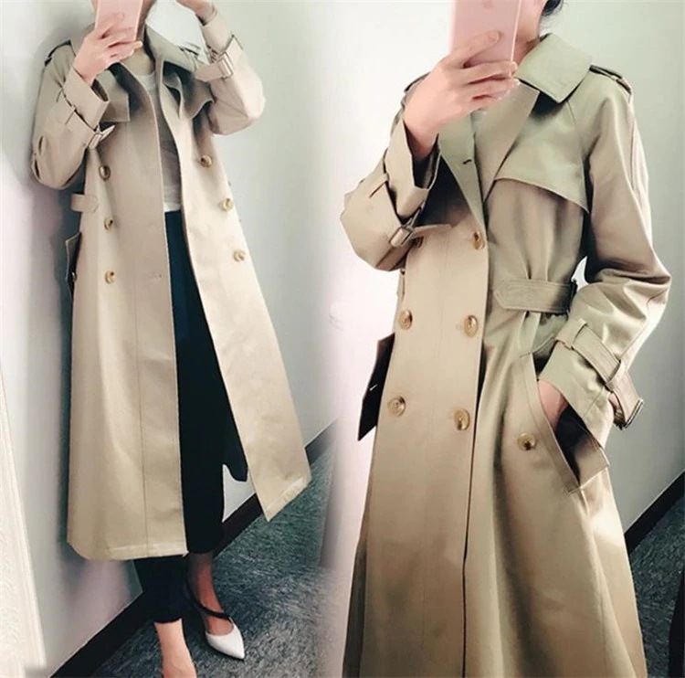秋冬春の３シーズンに大活躍！ 女性らしい 大人気の トレンチコートレディース ファッション カジュアル ロング丈 膝丈 アウター ベルト付き ロングコート 59,999円