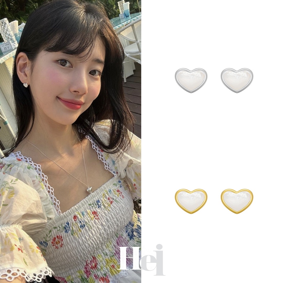 SUZY Billlie TSUKI aespa 着用 nacre heart earring 5,278円