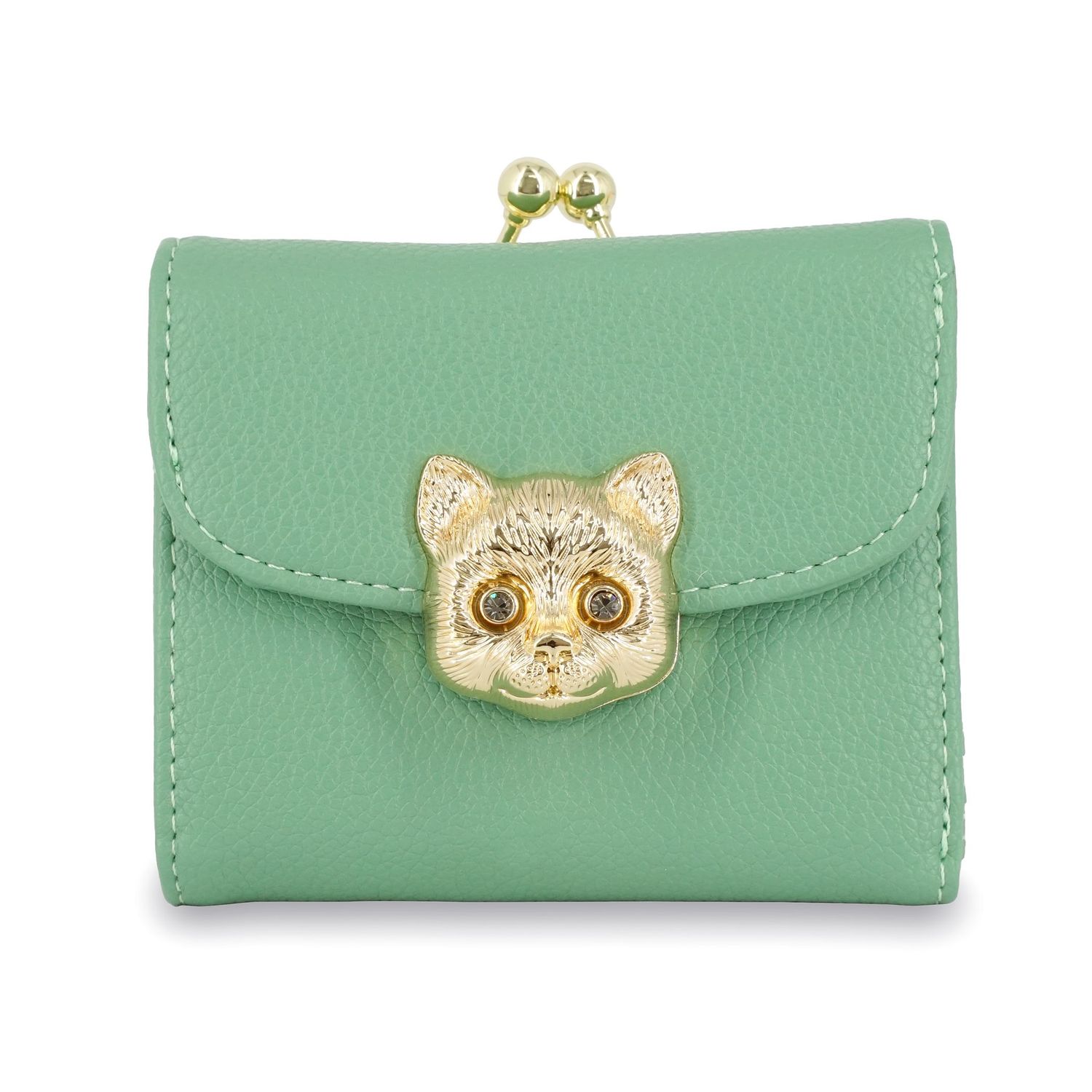 口金ミニ財布 PJA-W1382 3D CAT FACE