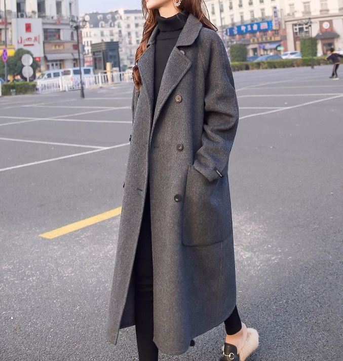 レディース コート アウター ウール ロング 8分丈 長袖 襟付き ストレート Iライン きれいめ シンプル 上品 おしゃれ かっこいい マニッシュ クール モード系 エレガント 主役級 存在感