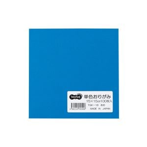 （まとめ） TANOSEE 単色おりがみ あお 1パック（100枚） (×20セット)
