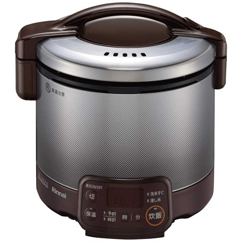 リンナイ　Rinnai　ガス炊飯器 0.54L(0.5~3合) こがまるシリーズ 電子ジャー付 タイマー付 都市ガス12・13A ダークグレー　RR-030VQT-DB_13A ダークグレー