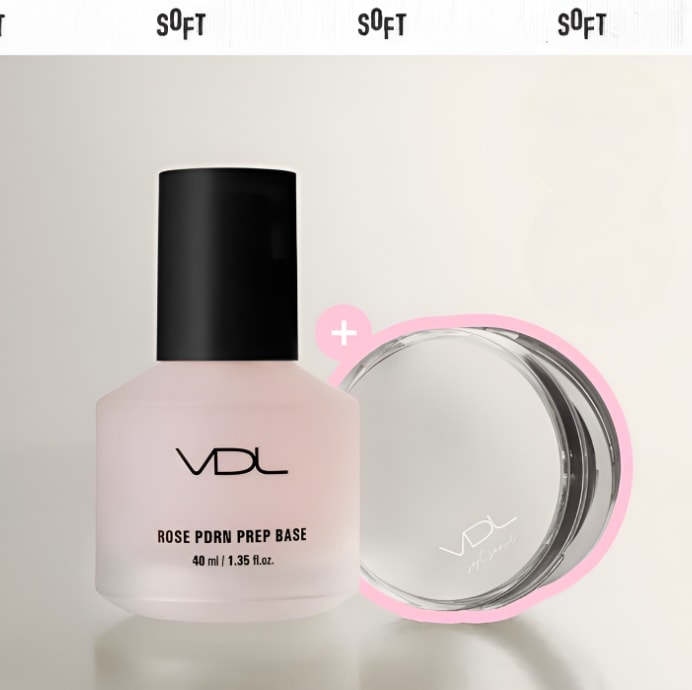 【NEW】 ローズPDRN プレップベース40ml （数量限定 ミニクッションファンデ / デコステッカーセット） soft seoul 化粧下地 プライマー
