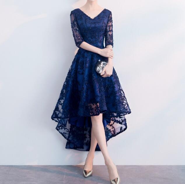 Vネック　オシャレ　3色　結婚式　パーティードレス　ワンピース　発表会　お呼ばれ　二次会　披露宴