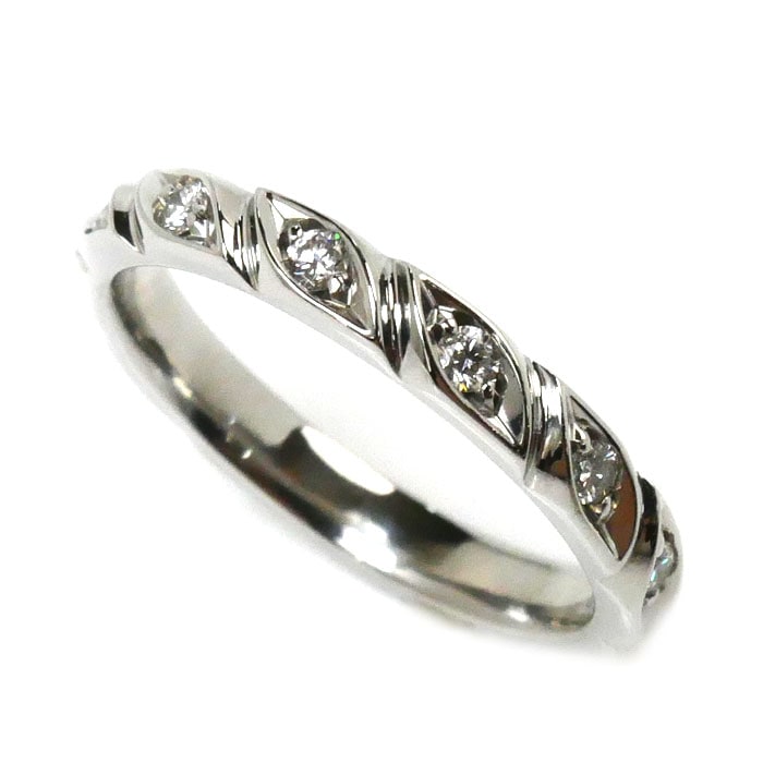 Chaumet ショーメ Pt950プラチナ トルサード 8P ダイヤ リング・指輪 082724 ダイヤ 6号 46 3.6g レディース 中古 美品