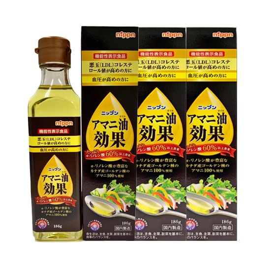 ニップン アマニ油（オイル）効果186gまとめて3本 5,042円
