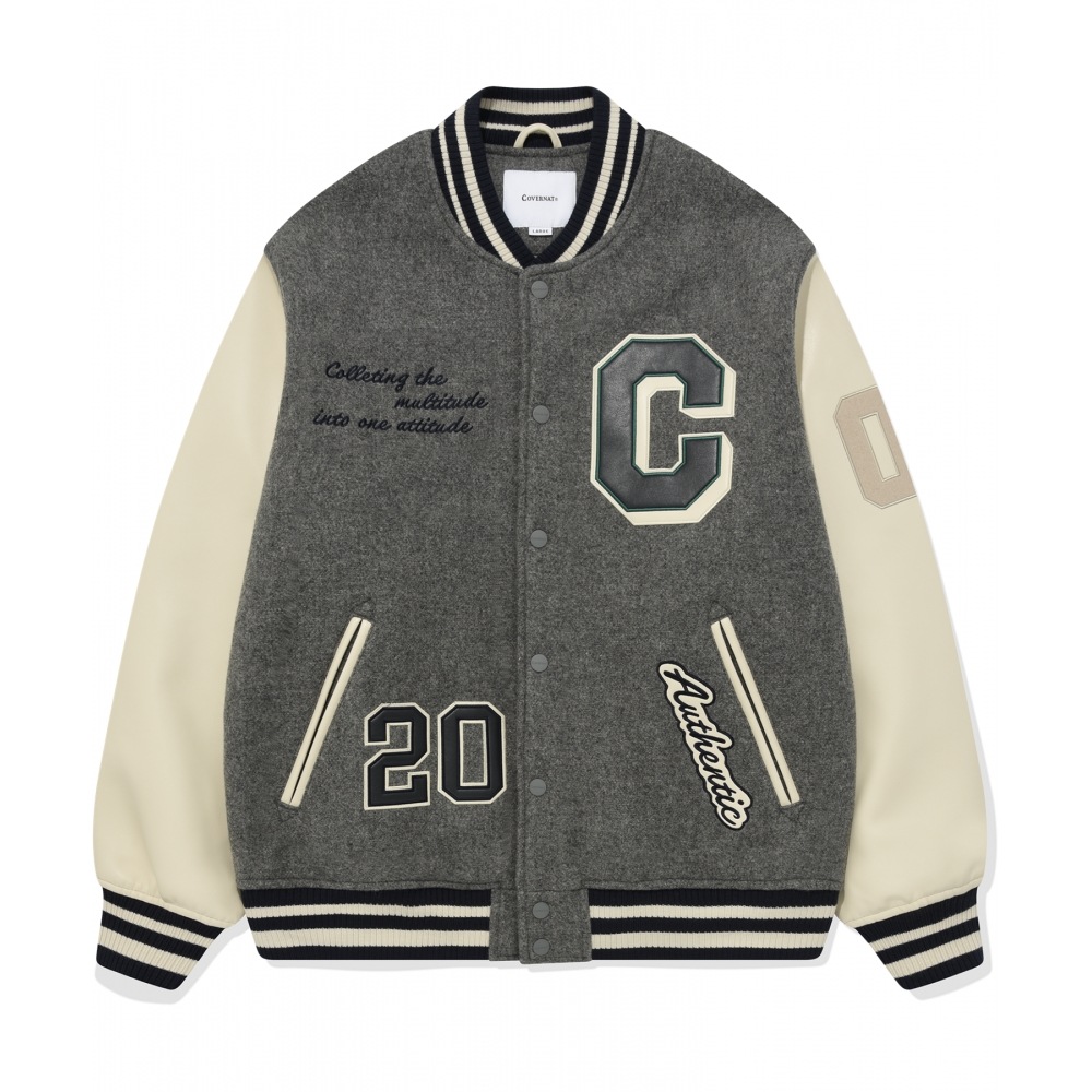COVERNATビッグCロゴバシティメランジグレー