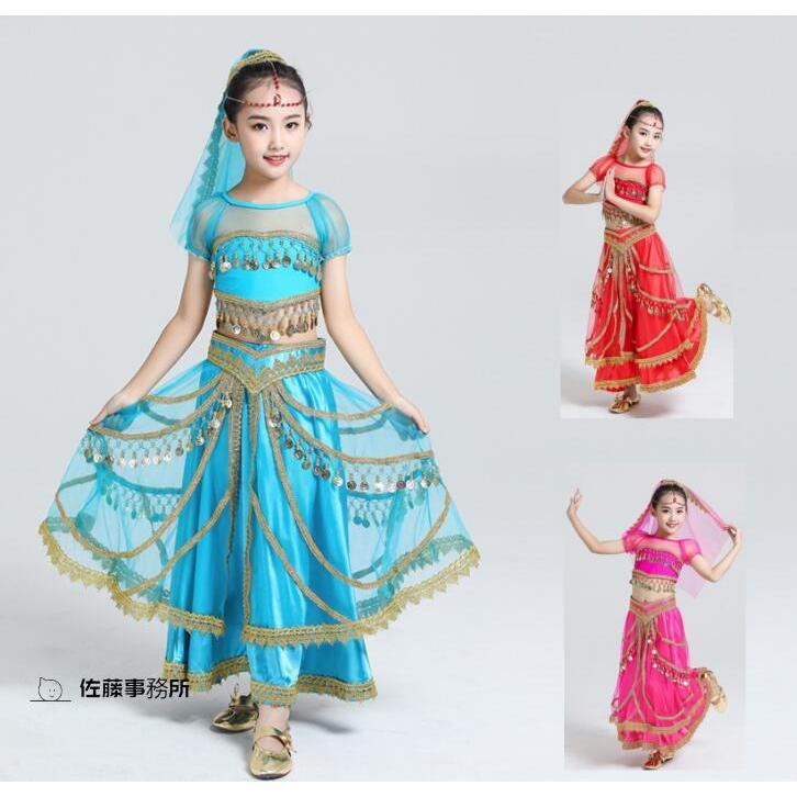 アラビアン 衣装 ハロウィン 5点セット ジャスミン コスチュ30パーセント限定 新品登場 パーティー コスプレ衣装 キッズ ベリー ベリー 女の子 ジャスミン姫 子供 ダンス衣装 コスプレ衣装