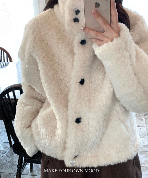 ハイネック タートルネック フリース ジャケット 冬ジャケット アウター ダンブル ショートジャケット ショートコート フリースジャケット