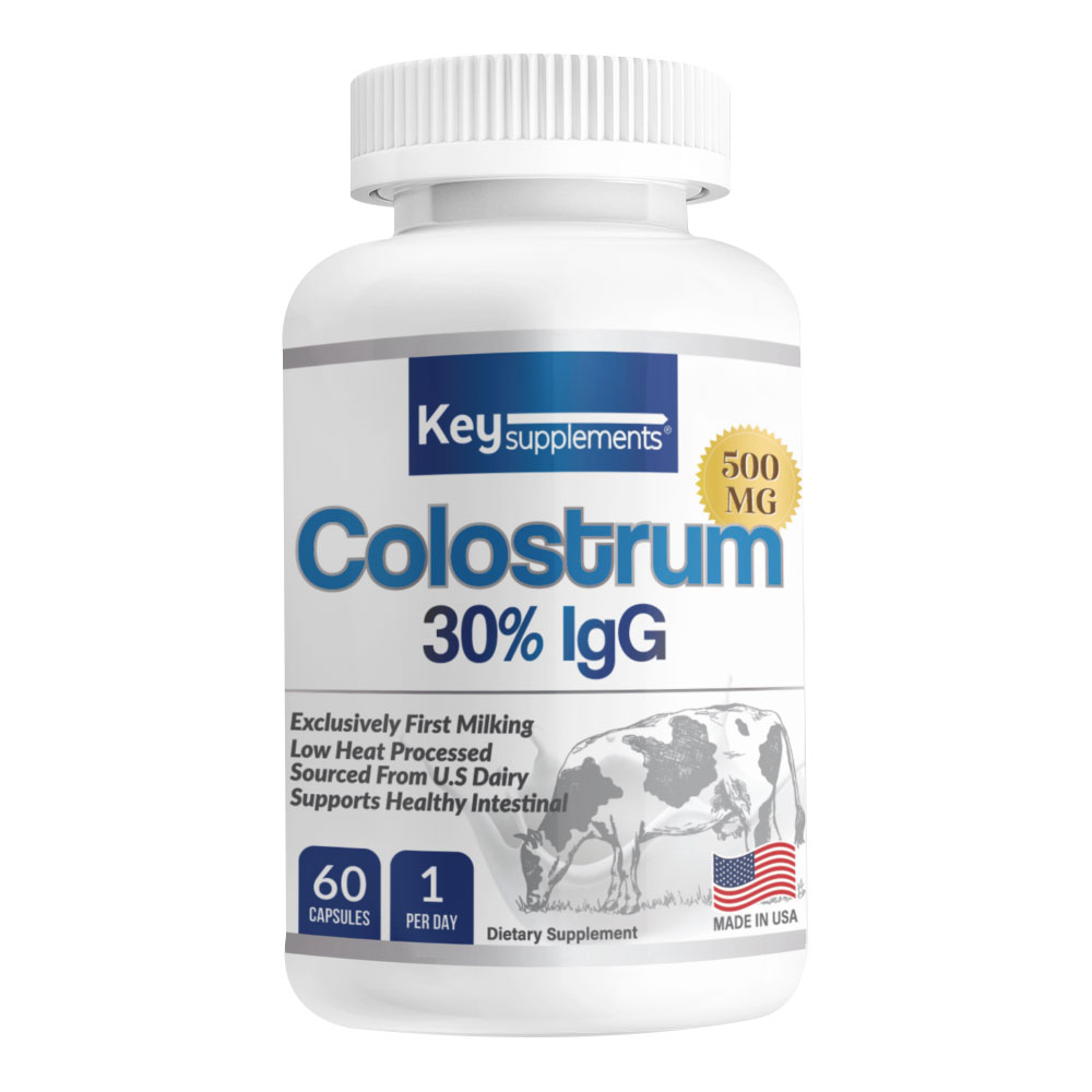[USA] Key supplements 初乳成分 Colostrum 30% IgG 60カプセル