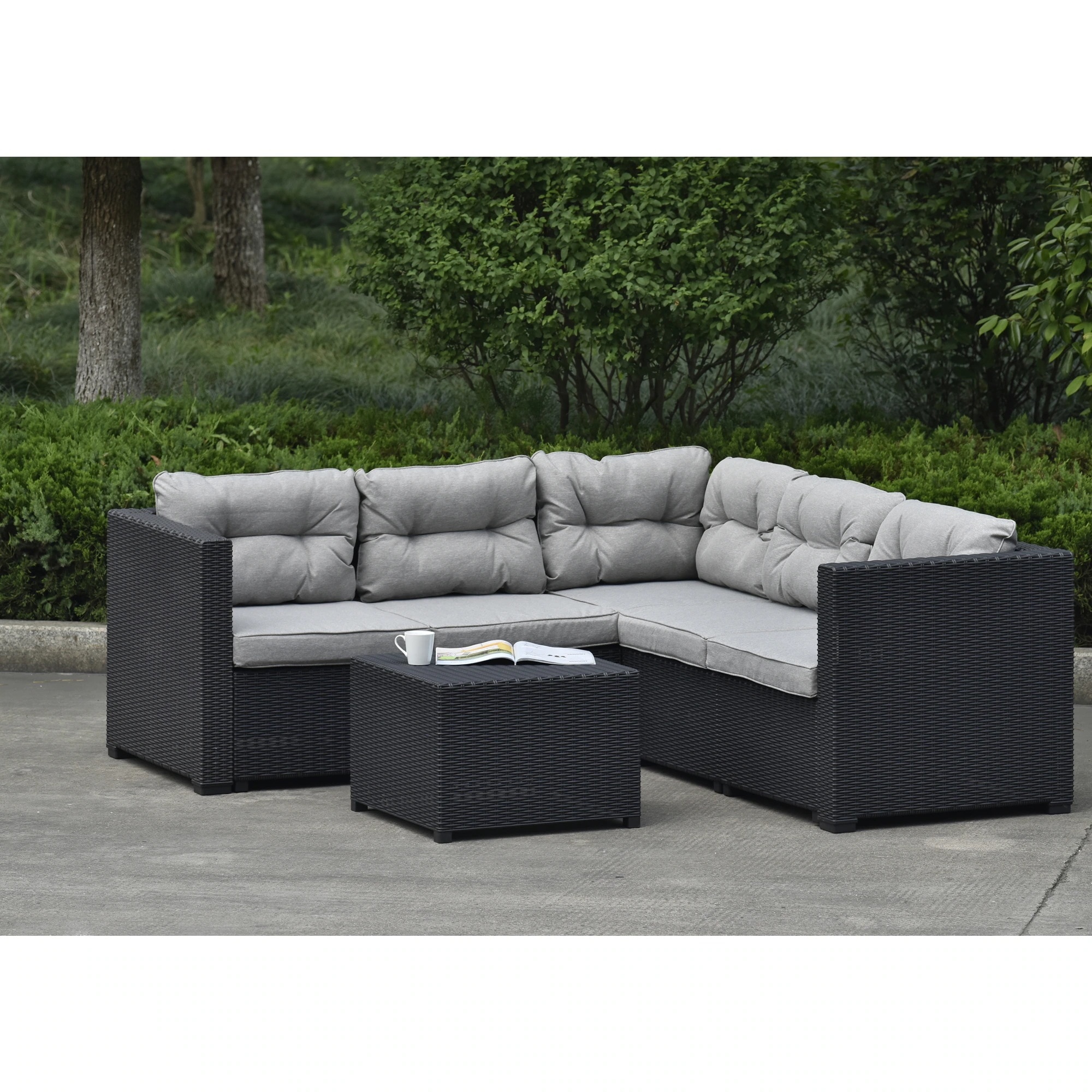 【国内出荷 - 3日配達】ラタン調 ガーデンファニチャー ガーデンテーブル ガーデンチェアー ラタン調 テーブル 家具 樹脂 ねじなし 楽組 ホテル カフェ ベランダ テラス 屋外家具 高級 テラス 47,288円